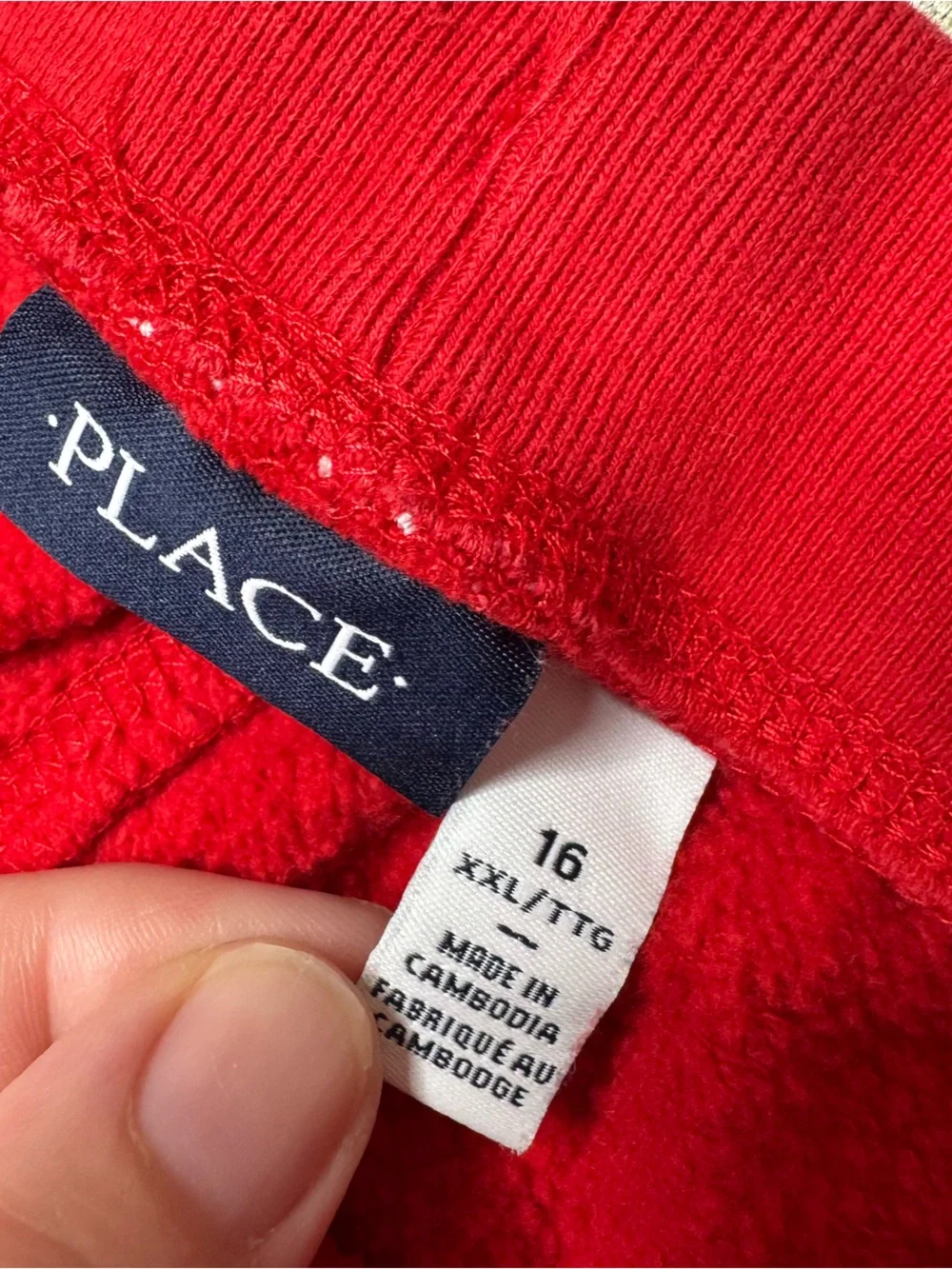 The Children’s Place Red Jogger Sweatpants Boys XXL 16 Fleece